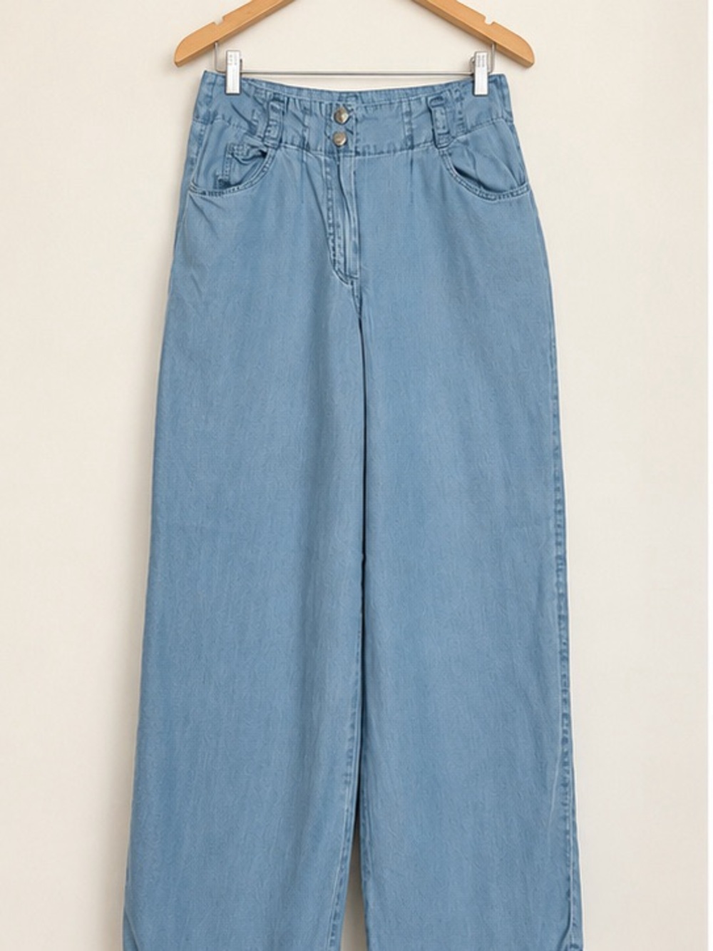 DKNY Light Blue Wide Leg Pants Womens Size 8 Lightweight 28 Inseam
